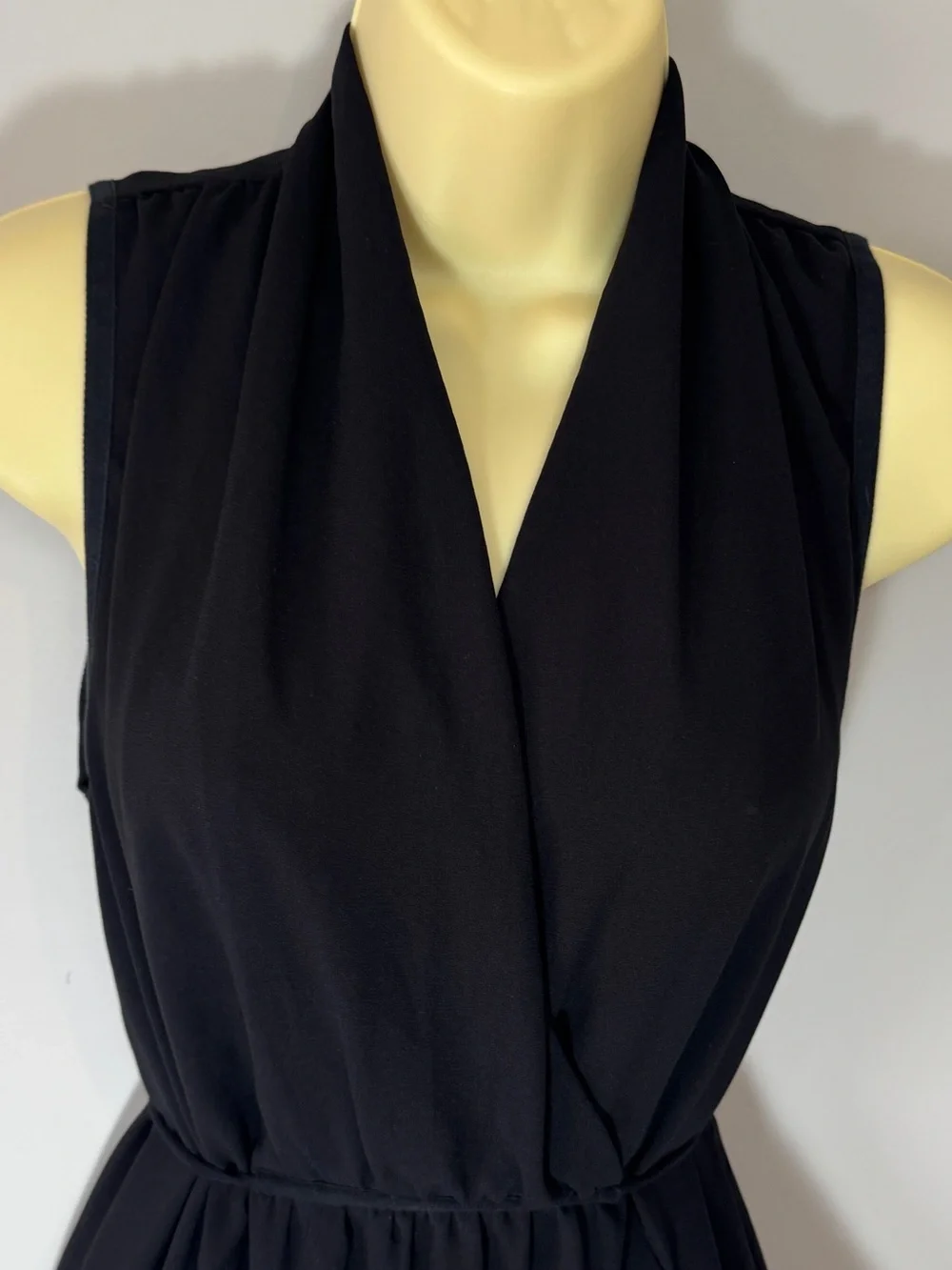 Aritzia Wilfred Sabine Dress Black Cowl Neck Tie Waist Pocket Dress XS - Picture 5 of 9